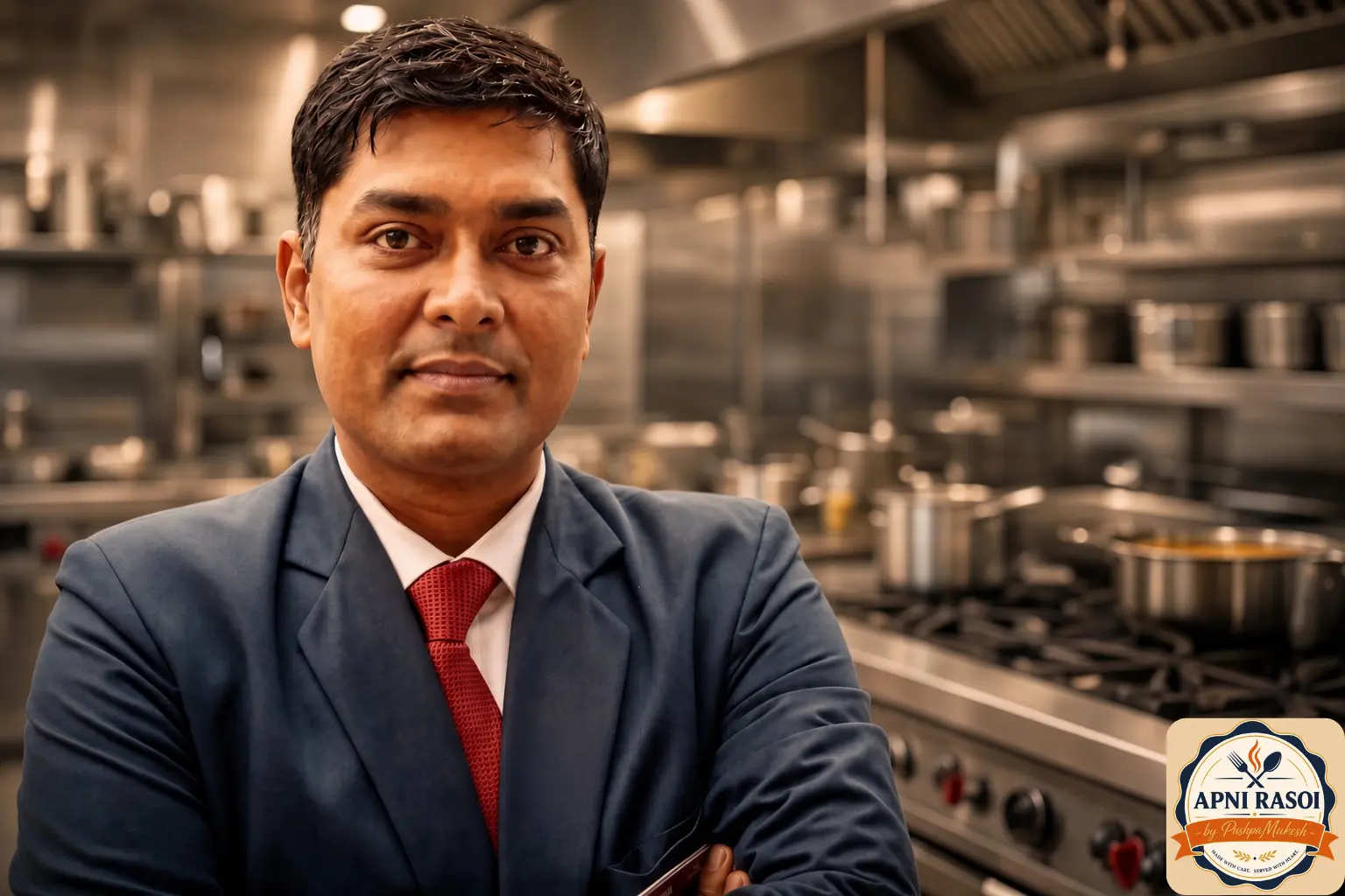 Founder Mukesh in the Apni Rasoi kitchen