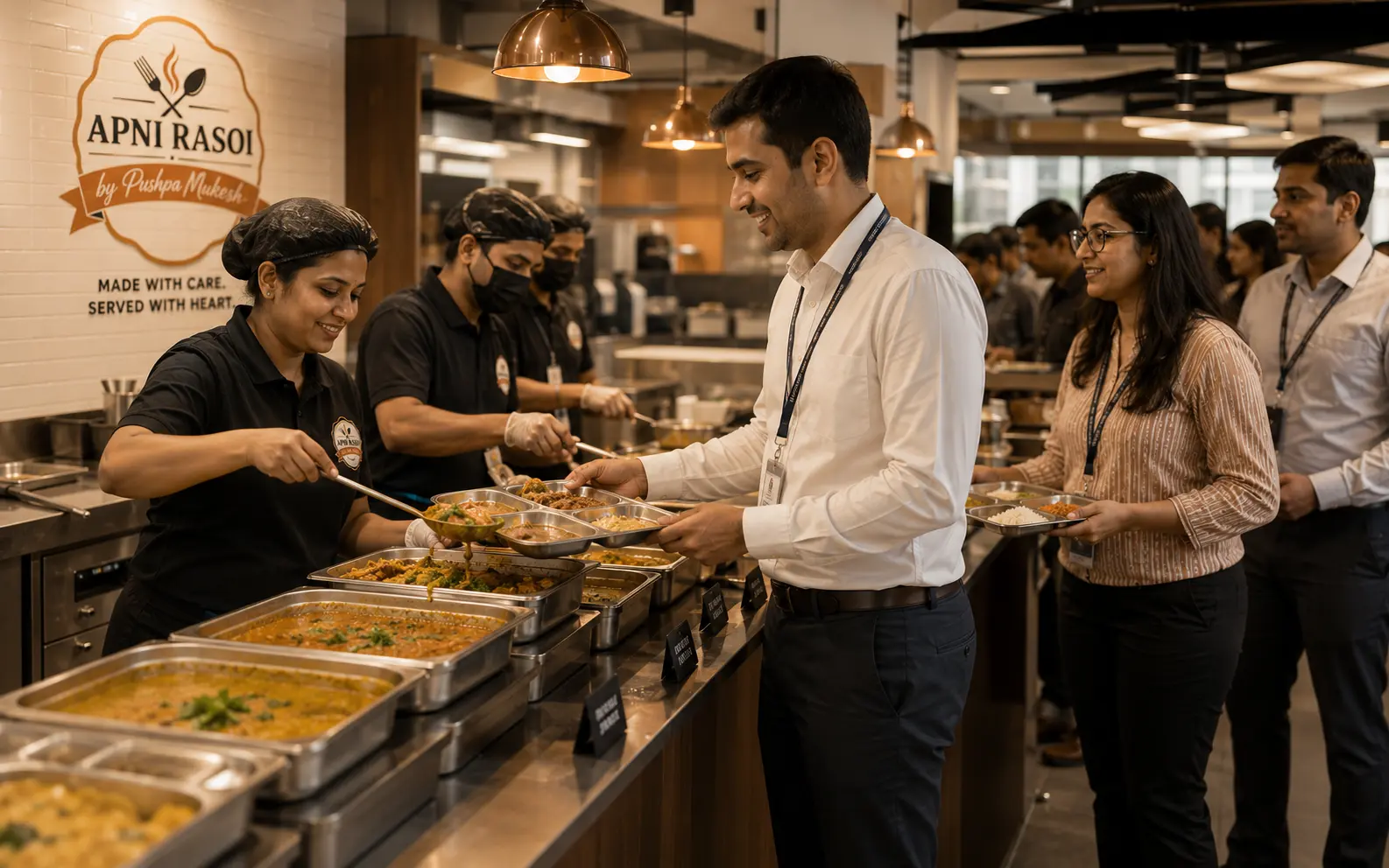 Office cafeteria counter managed by Apni Rasoi